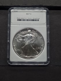1994 American Silver Eagle - NCG Cert. MS70