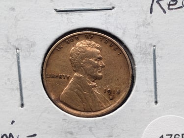 1915 S Semi Key Date Lincoln Cent AU RD