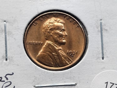 1931 S Super Nice Key Date Lincoln Cent MS63 RD