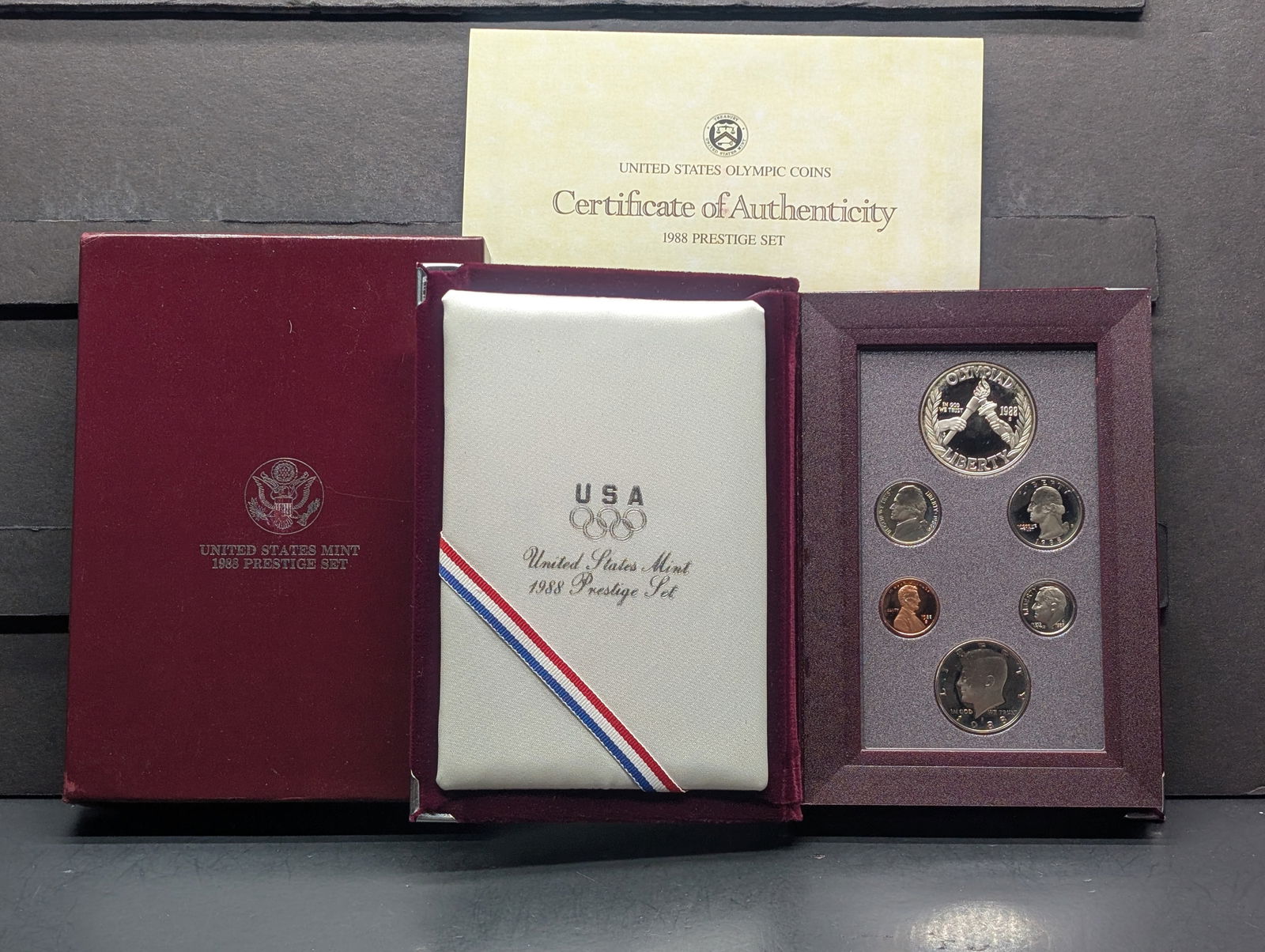 1988-S U.S. Mint Prestige Set in OGP w/ COA - Including Olympic & Liberty Torches Commemorative (1 of 5)