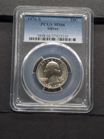 1976-S Washington Silver Quarter - PCGS MS66