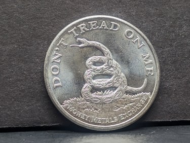 1 Oz. .999 FINE SILVER Boston Tea Party/ Don't Tread on Me Designed Round