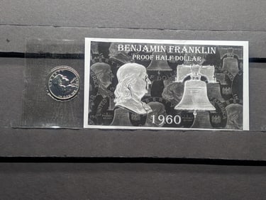 1960 PROOF Benjamin Franklin Silver Half Dollar