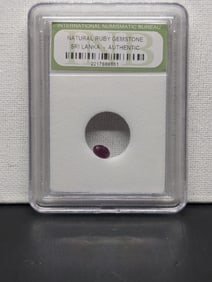 Authentic Gemstone!! Natural Sri Lanka Ruby!! - Slabbed
