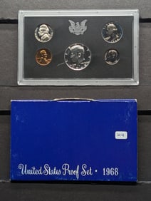1968-S Proof Set with 40% Kennedy Half. Original government box.