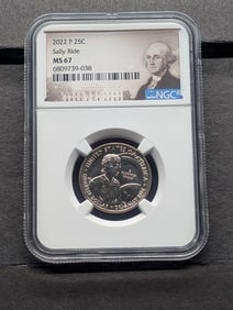 2022-P Sally Ride Quarter - NGC MS67