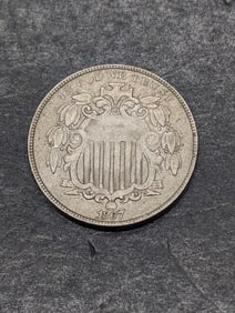 1867 Shield Nickel w/ Rays **XF**