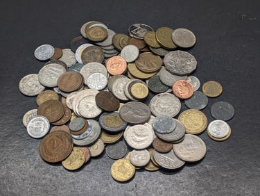 Bag of 1.4 Lbs. of Various Vintage & Modern World Coins