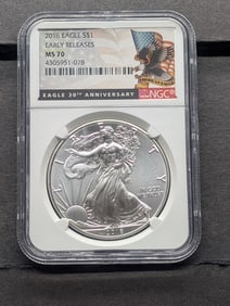 2016 American Silver Eagle - NGC MS70 *Early Release - 30th Anniv.*