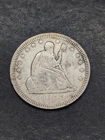 1857 w/ Drapery Seated Liberty Quarter **VF - NICE COIN**