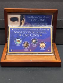 2009-D Lincoln Bicentennial Early Childhood Cent Collection in Wooden Display Box (Colorized, 24k