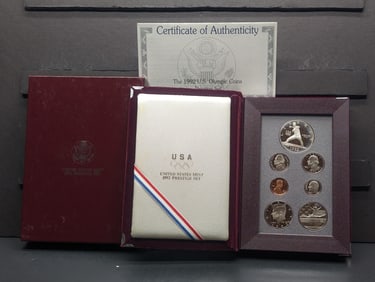 1992-S U.S. Mint Prestige Set in OGP w/ COA - Including Olympic Baseball & Gymnast Commemorative