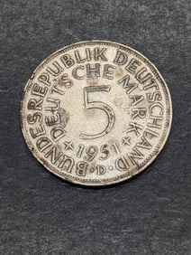 1951-D Germany 5 Silver Marks