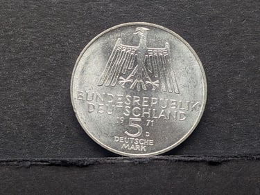1971-D Germany 5 Silver Marks