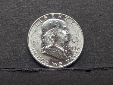 **BRILLIANT UNC** 1949 Franklin Silver Half Dollar