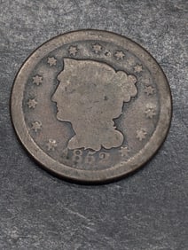 **GOOD/VG** 1852 Braided Hair Large Cent