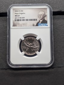 2022-D Maya Angelou Quarter - NGC MS67