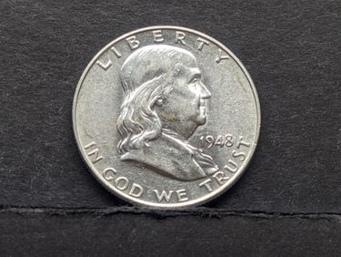 **AU/UNC - 1st Year of Issue** 1948 Franklin Silver Half Dollar
