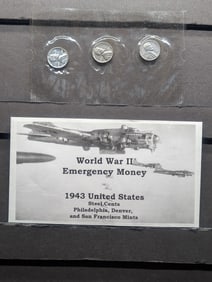 WWII Emergency Money - 1943 Lincoln Steel Cents in High Grade