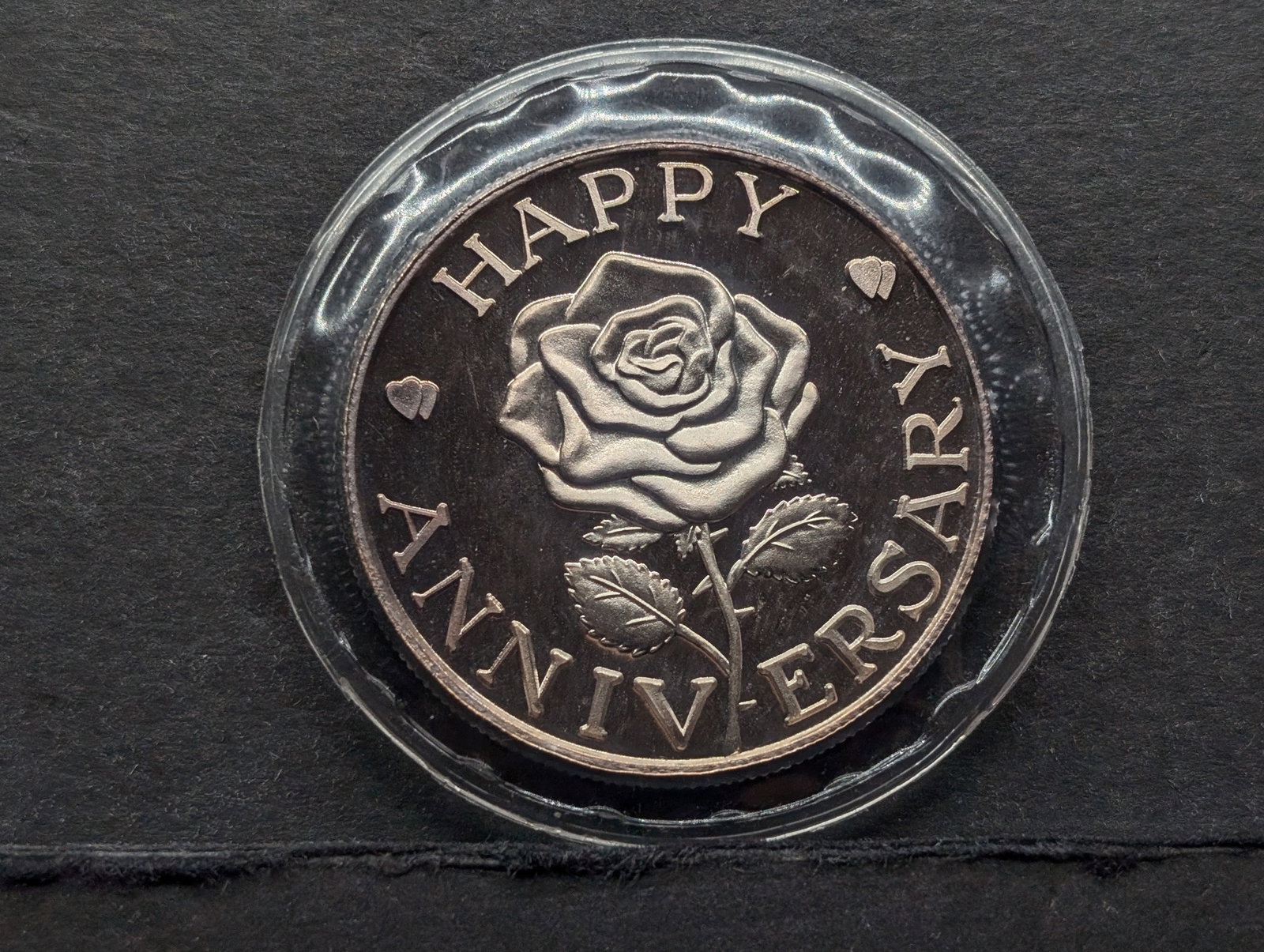 1 Oz. .999 FINE SILVER Happy Anniversary Designed Round (1 of 2)