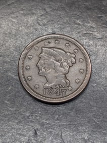**VG** 1847 Braided Hair Large Cent