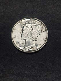 **GEM BU** 1938 Mercury Silver Dime
