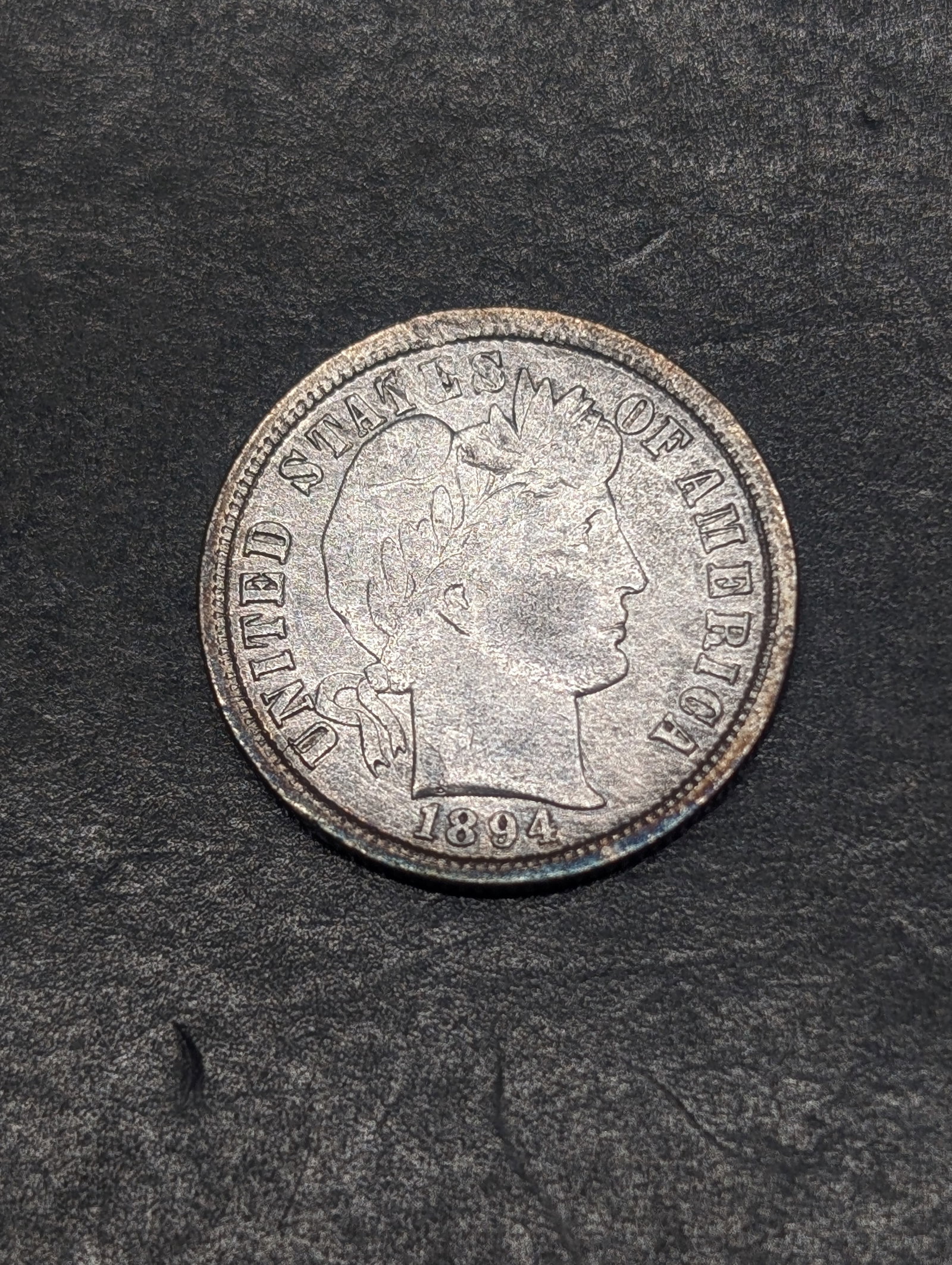 **XF** 1894 Barber Silver Dime (1 of 2)