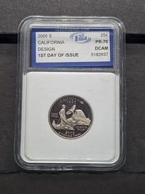 2005-S PROOF California Statehood Quarter - IGS GRADING Cert. PR70 DCAM *1st Day of Issue*
