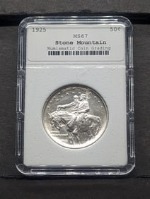 1925 Stone Mountain Silver Half Dollar - NCG Cert. MS67