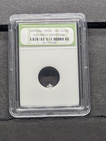 Authentic Gemstone!! Imperial .30+ Carat Topaz!! - Slabbed by International Numismatic Bureau