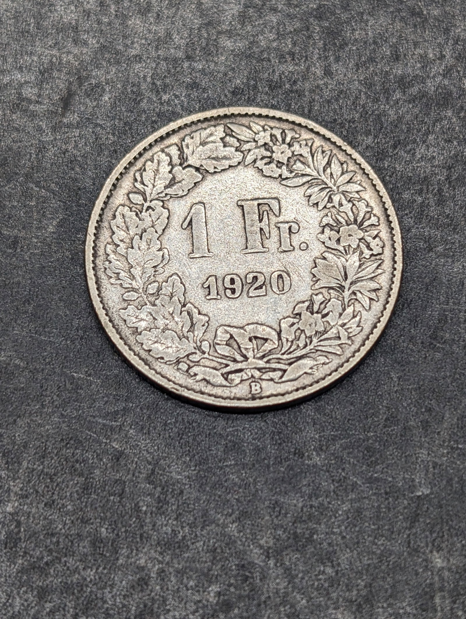 1920 Swiss Silver 1 Franc -83.5% Silver: 1920 Swiss Silver 1 Franc -83.5% Silver