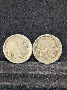 1920-D 1920-S Semi-Key Date Buffalo Nickels. 2 Coins.: 1920-D 1920-S Semi-Key Date Buffalo Nickels. 2 Coins.