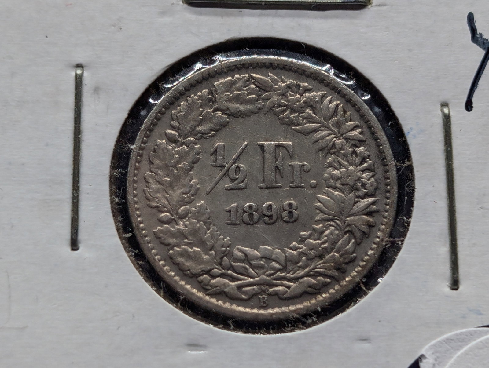 1898 Switzerland Silver 1/2 Franc - 83.5 % Silver: 1898 Switzerland Silver 1/2 Franc - 83.5 % Silver