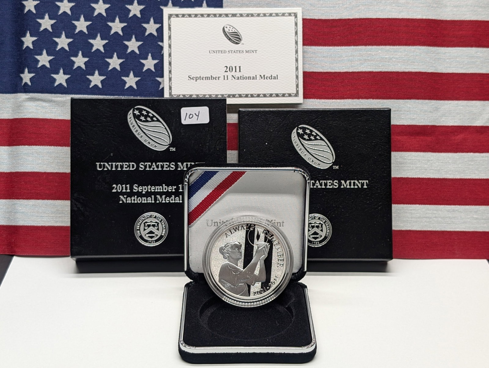 US Mint 2011-P Sep 11 National Medal - 1 oz .999 Fine Silver: US Mint 2011-P Sep 11 National Medal - 1 oz .999 Fine Silver