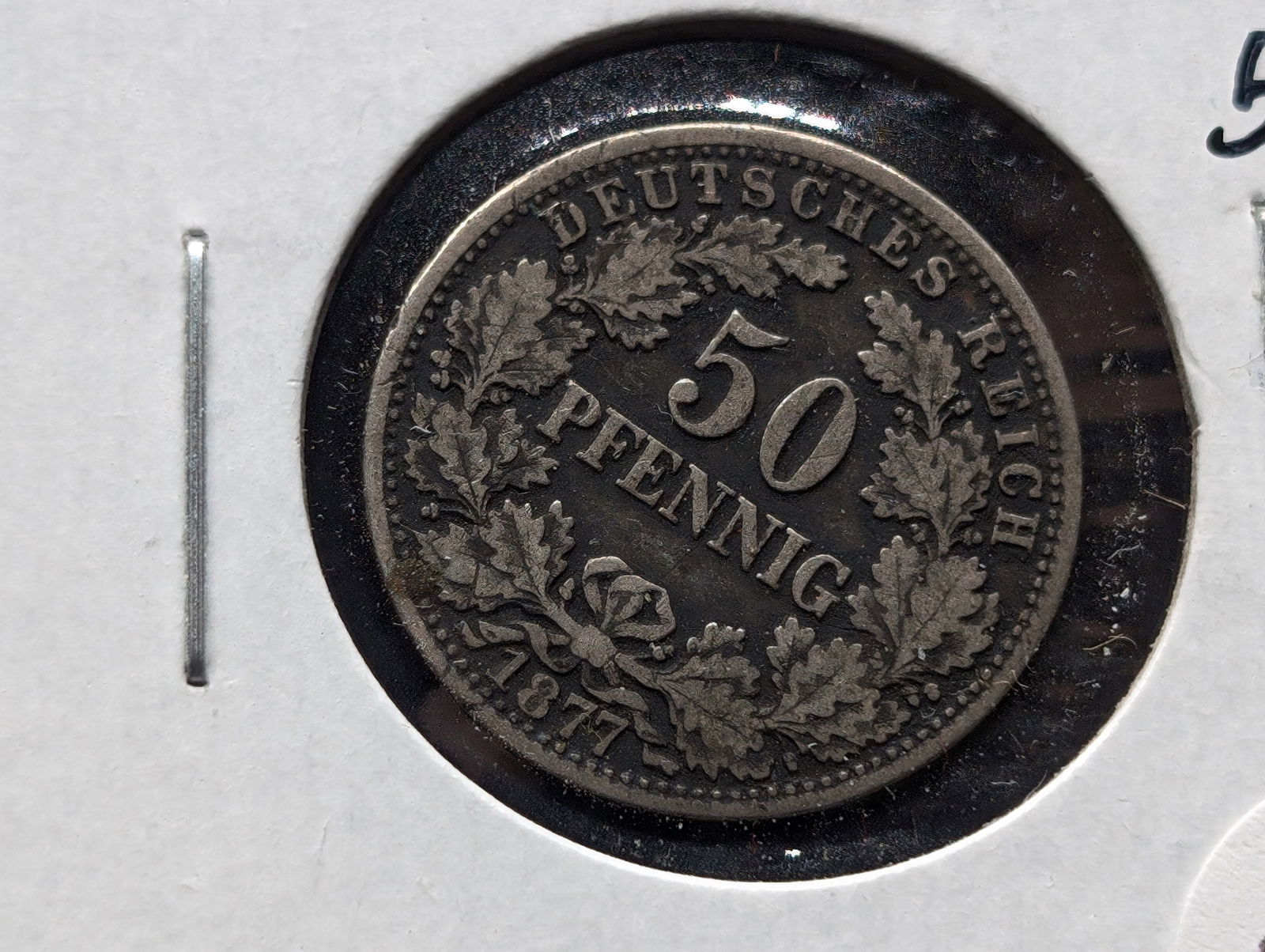 1877A Germany 50 Pfennig, 90% Silver (1 of 3)
