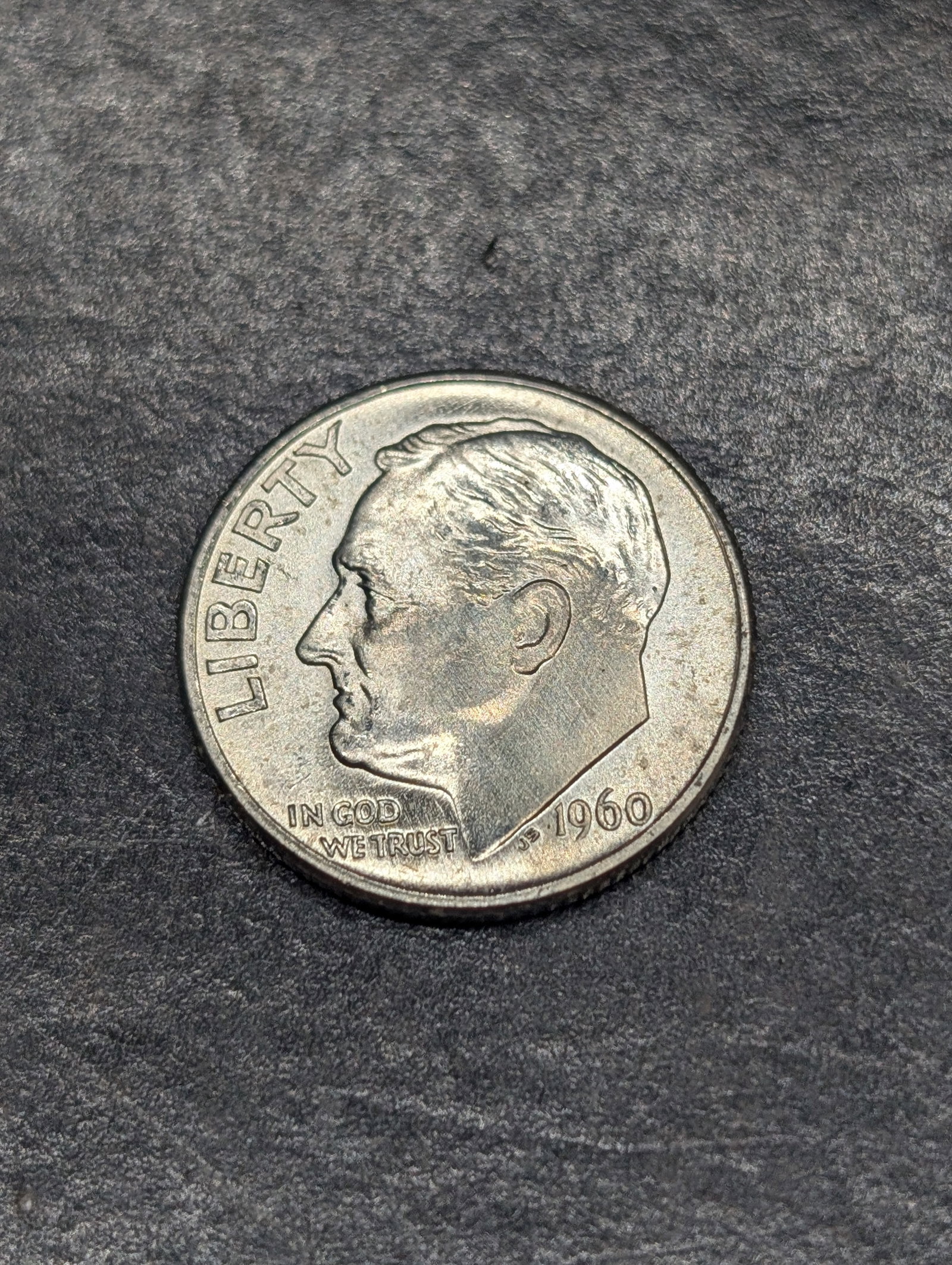 1960 D 90% Silver Dime, BU, 65 Years Old: 1960 D 90% Silver Dime, BU, 65 Years Old