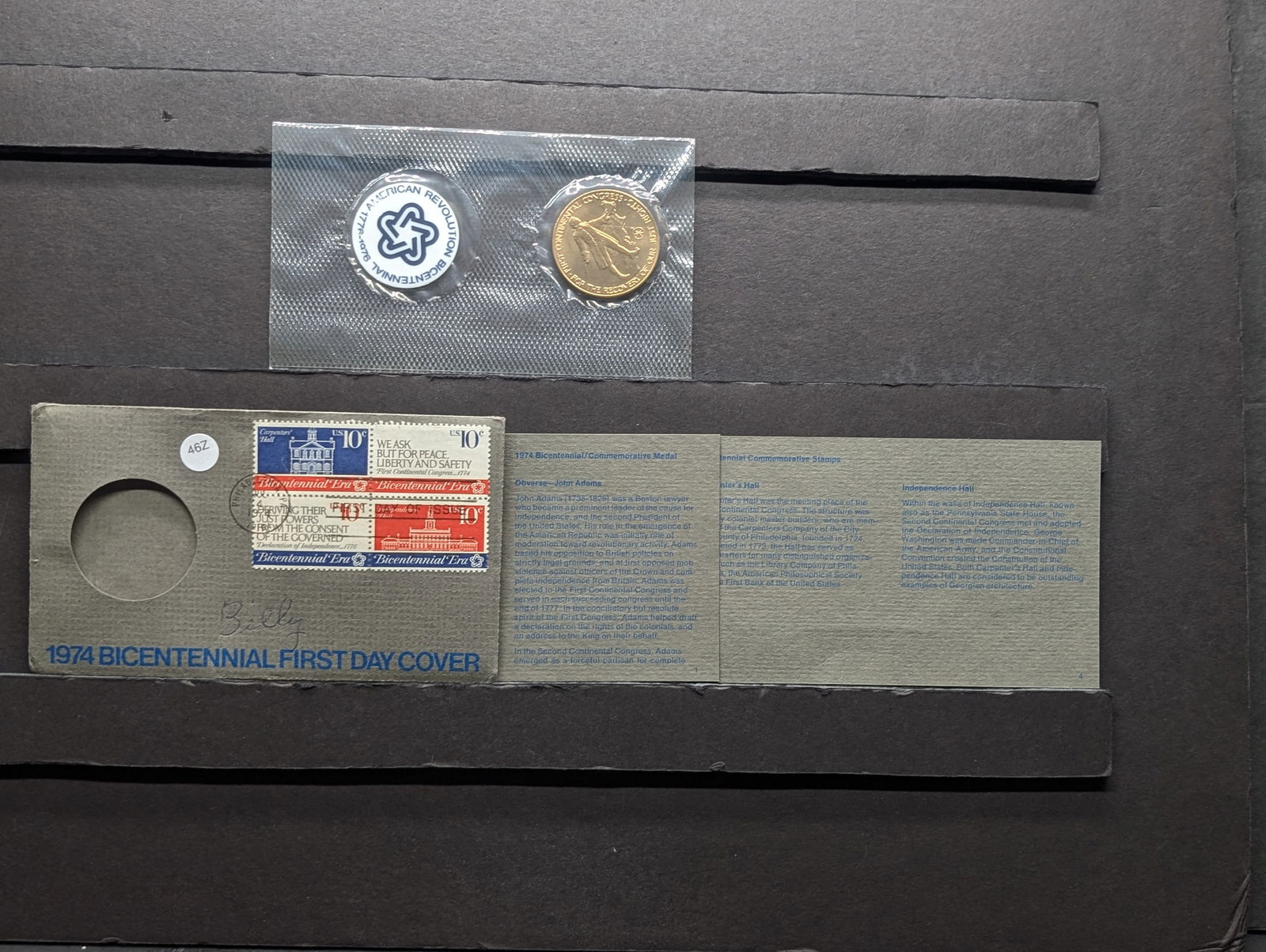 1974 Bicentennial First Day Cover coin and stamp set (1 of 5)