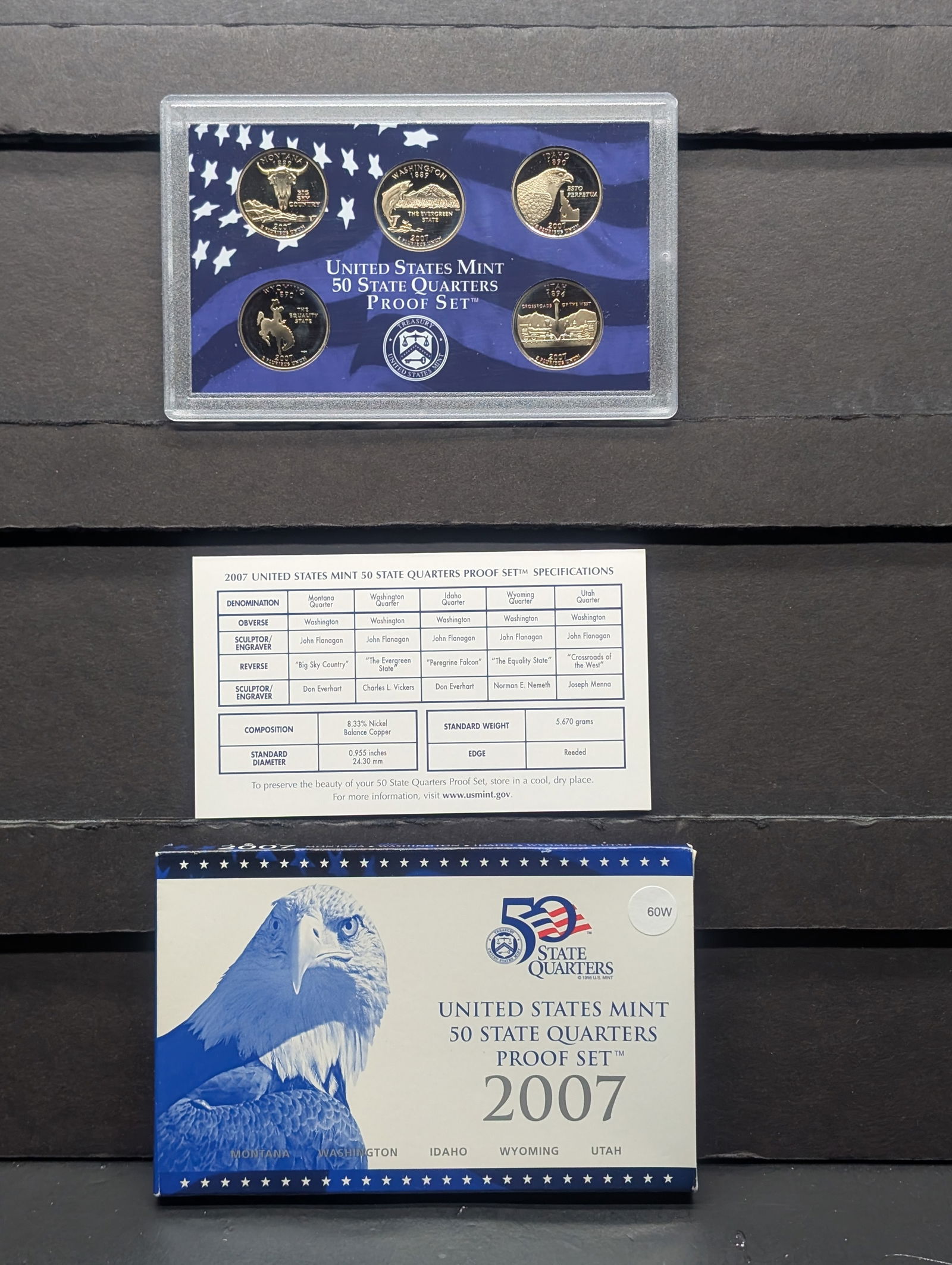 2007-S U.S. Mint 50 State Quarters Proof Set In OGP (1 of 4)