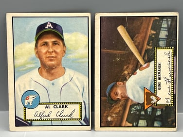 Lot of (2) 1952 Topps Baseball