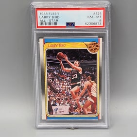 1988 Fleer Larry Bird #124 PSA 8 HOF