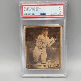 1940 Play Ball Art Jorgens #2 PSA 1