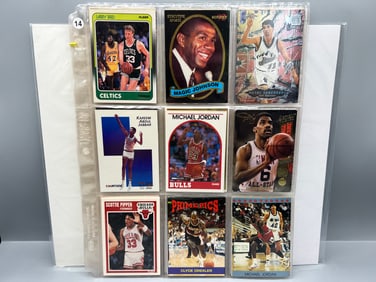 Lot of (36) Assorted Basketball Star Player Cards - Varying Conditions - Michael Jordan, Larry Bird,