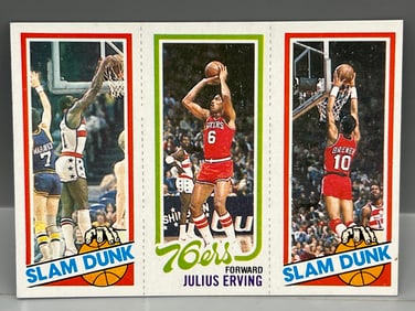 1980-81 Topps Julius Erving #181, Ron Brewer #258, & Elvin Hayes #257