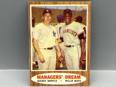 1962 Topps Managers Dream - Willie Mays, Mickey Mantle