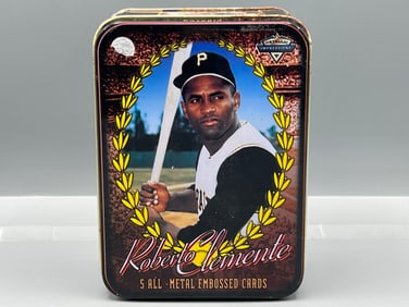 1997 Metallic Impressions Roberto Clemente Cooperstown Collection Complete Tin Set