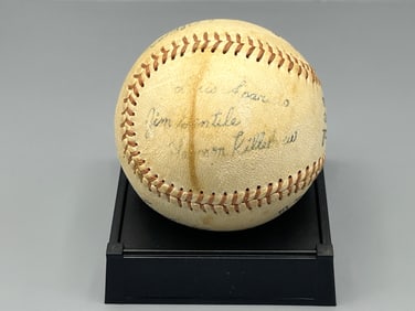 1964 Vintage Gillette World Series Special Player Stamped Baseball W/ Stars - Facsimile Autos