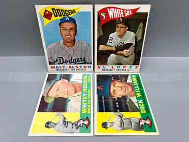Lot of (4) 1960 Topps Baseball HOF -Varying Conditions
