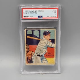 1935 Diamond Stars Ben Chapman #38 PSA 1