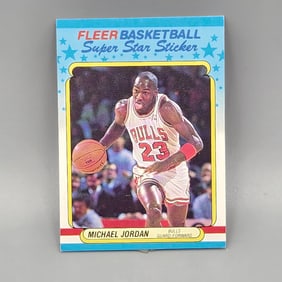1988 Fleer Sticker Michael Jordan #7 HOF
