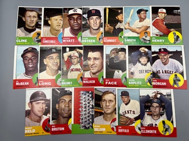 Lot of (20) 1963 Topps Baseball -Varying Conditions